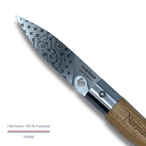 Carte Duo Le Méditerranéen - Couteau de poche Le Coq Authentique Le Méditerranéen - manche chêne + étui