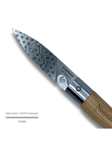 Carte Duo Le Méditerranéen - Couteau de poche Le Coq Authentique Le Méditerranéen - manche chêne + étui