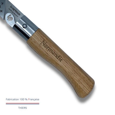 Carte Duo Le Méditerranéen - Couteau de poche Le Coq Authentique Le Méditerranéen - manche chêne + étui