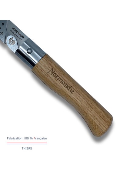 Carte Duo Le Méditerranéen - Couteau de poche Le Coq Authentique Le Méditerranéen - manche chêne + étui