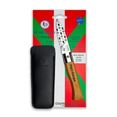 Carte Duo Le Basque - Couteau de poche Le Coq Authentique Le Basque - manche chêne + étui