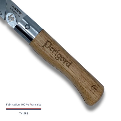 Carte Duo Le Périgord - Couteau de poche Le Coq Authentique Le Périgord - manche chêne + étui