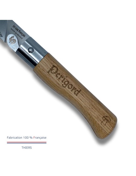 Carte Duo Le Périgord - Couteau de poche Le Coq Authentique Le Périgord - manche chêne + étui