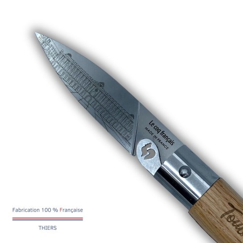 Carte Duo Le Toulousain - Couteau de poche Le Coq Authentique Le Toulousain - manche chêne + étui