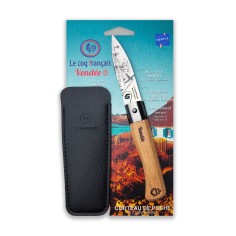 Carte Duo Le Vendéen - Couteau de poche Le Coq Authentique Le Vendéen - manche chêne + étui