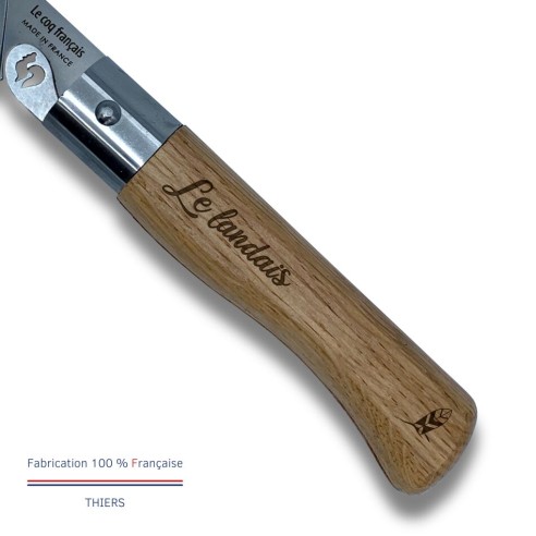 Carte Duo Le Landais - Couteau de poche Le Coq Authentique Le Landais - manche chêne + étui