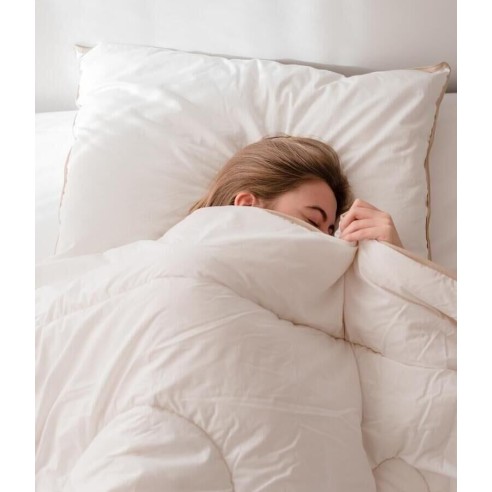 Sénane, couette toute saison, garnie de laine de moutons français