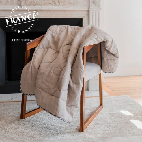 Ouessant, le plaid en lin et laine 100% français