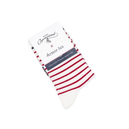 Nos chaussettes femme Les marinières - Armor-Lux x Maison Broussaud
