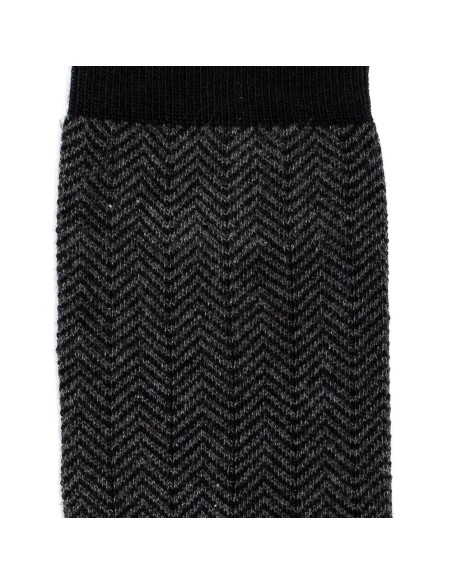 Nos chaussettes homme "Les Chevrons" noir - Maison Broussaud