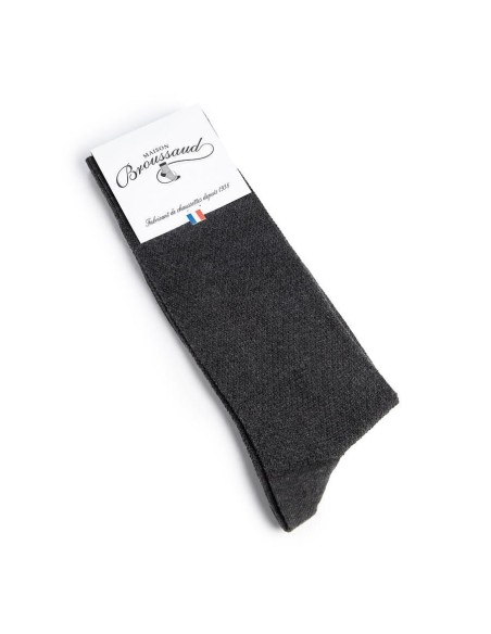 Nos chaussettes "Les mailles piquées" grises - Maison Broussaud