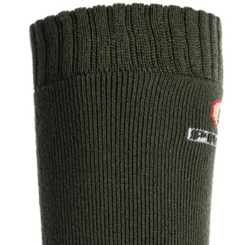Nos chaussettes de chasse en laine, coloris kaki - Maison Broussaud