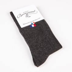 Nos mi-chaussettes "Les drapeaux" coloris gris - Maison Broussaud