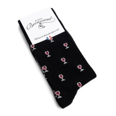 Nos chaussettes "Les épicuriens" noir/bordeaux - Maison Broussaud 2