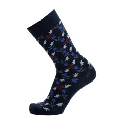 Nos chaussettes homme "Feuillage" marine - Maison Broussaud