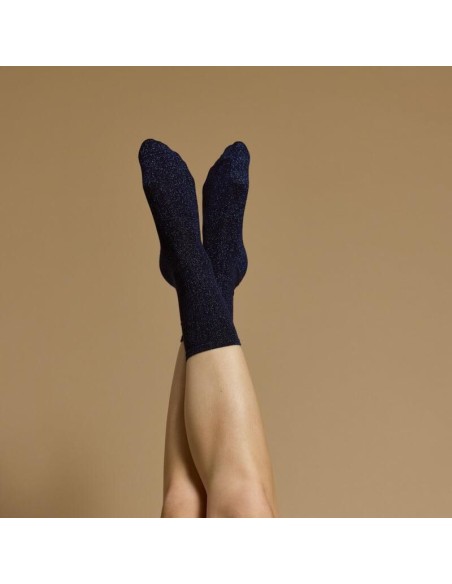 Les côtelées Armor-lux x Maison Broussaud - chaussettes femme - coton marine