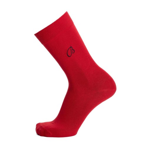 Nos chaussettes homme "Unies" rouge - Maison Broussaud