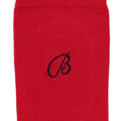 Nos chaussettes homme "Unies" rouge - Maison Broussaud