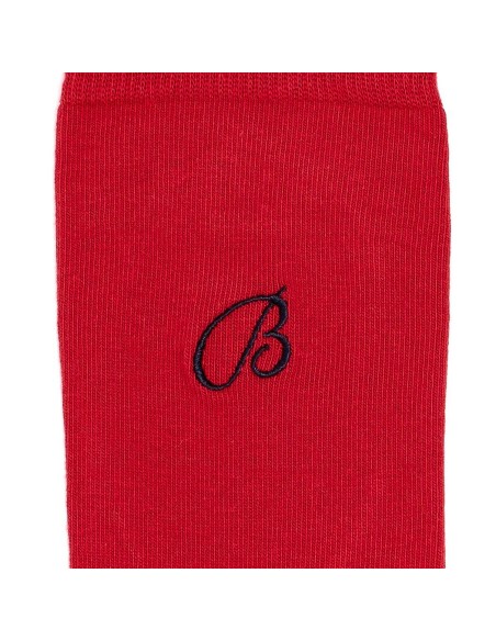 Nos chaussettes homme "Unies" rouge - Maison Broussaud
