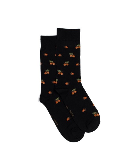 Nos chaussettes homme "Les Glands" noir - Maison Broussaud