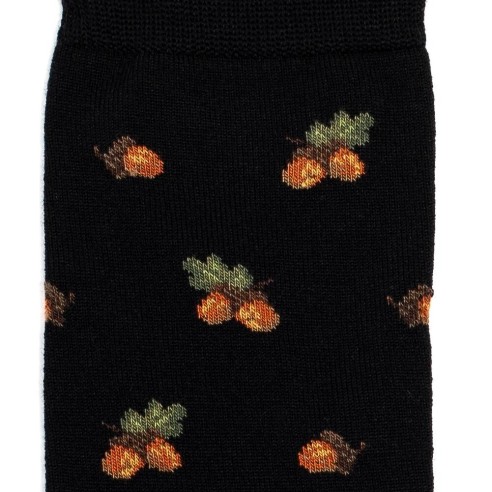 Nos chaussettes homme "Les Glands" noir - Maison Broussaud