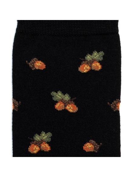 Nos chaussettes homme "Les Glands" noir - Maison Broussaud