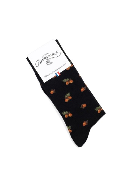 Nos chaussettes homme "Les Glands" noir - Maison Broussaud