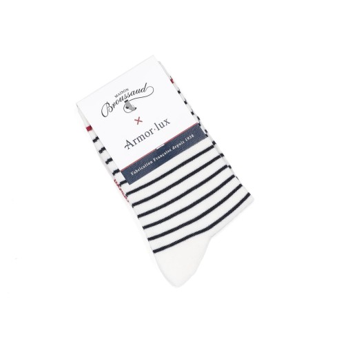 Nos chaussettes femme Les marinières - Armor-Lux x Maison Broussaud