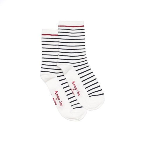 Nos chaussettes femme Les marinières - Armor-Lux x Maison Broussaud