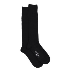 Les seigaiha - chaussettes femme - laine mérinos noir - Maison Broussaud 2