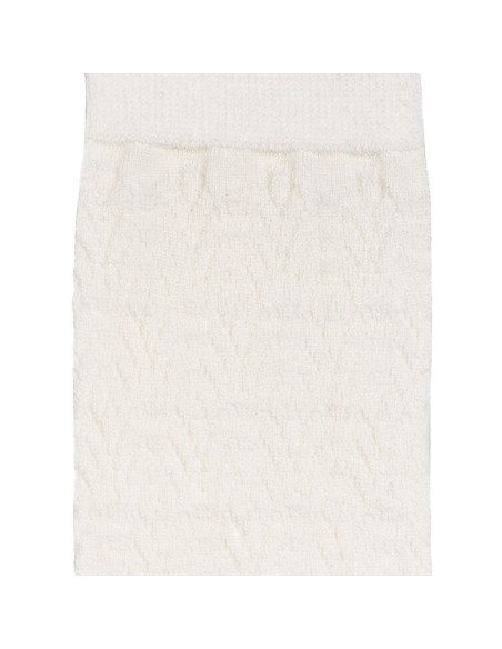 Les seigaiha - chaussettes femme - laine mérinos écru - Maison Broussaud