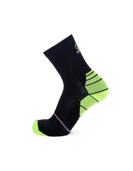 Nos chaussettes cyclisme coloris noir/jaune - Maison Broussaud