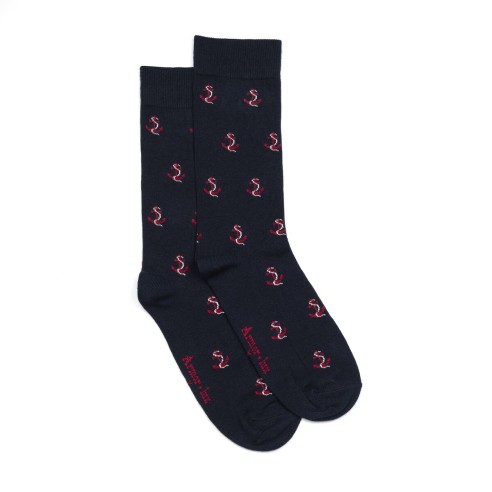 Nos chaussettes homme Les ancres marine - Armor-Lux x Maison Broussaud