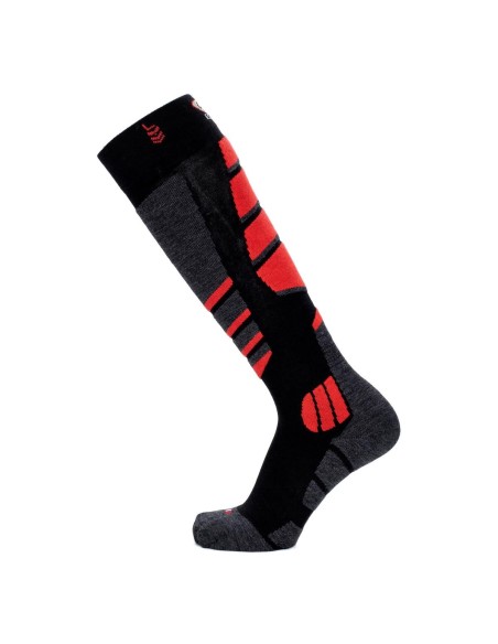 Nos chaussettes de ski coloris noir/rouge - Maison Broussaud