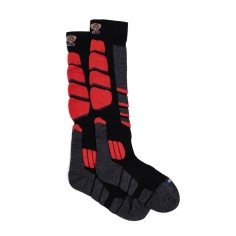 Nos chaussettes de ski coloris noir/rouge - Maison Broussaud 2