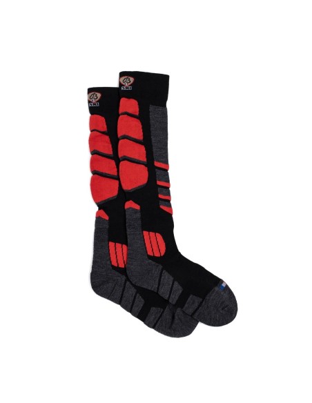 Nos chaussettes de ski coloris noir/rouge - Maison Broussaud