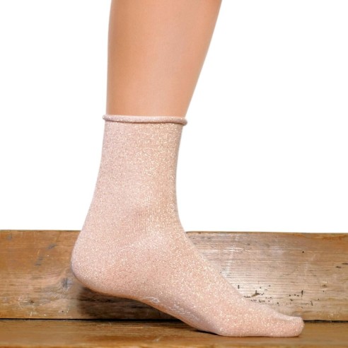 Nos socquettes femme "Les roulottées" rose - Maison Broussaud