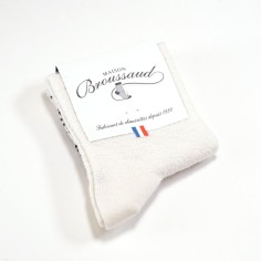 Nos chaussettes "Les Mailles Ajourées" écru - Maison Broussaud