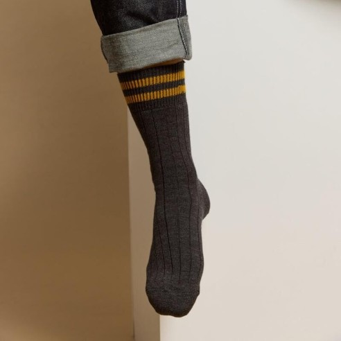 Nos chaussettes homme Les côtelées - Armor-Lux x Maison Broussaud