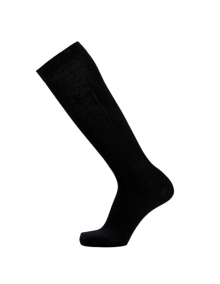 Les côtes - chaussettes homme - laine mérinos noir - Maison Broussaud