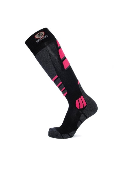 Nos chaussettes de ski coloris noir/gris/rose - Maison Broussaud