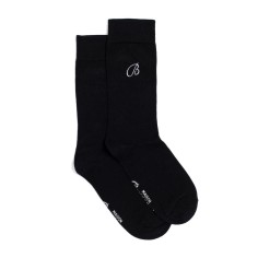 Nos chaussettes homme "Unies" noir - Maison Broussaud 2