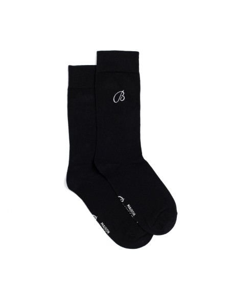 Nos chaussettes homme "Unies" noir - Maison Broussaud