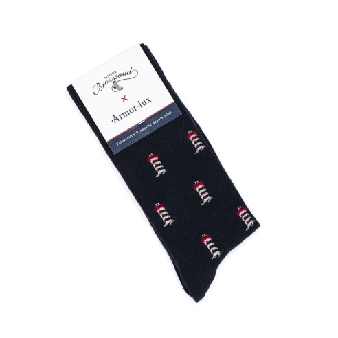 Nos chaussettes homme Les phares - Armor-Lux x Maison Broussaud