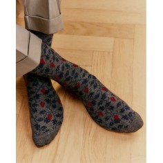 Nos chaussettes homme "Vigne" anthracite - Maison Broussaud 2