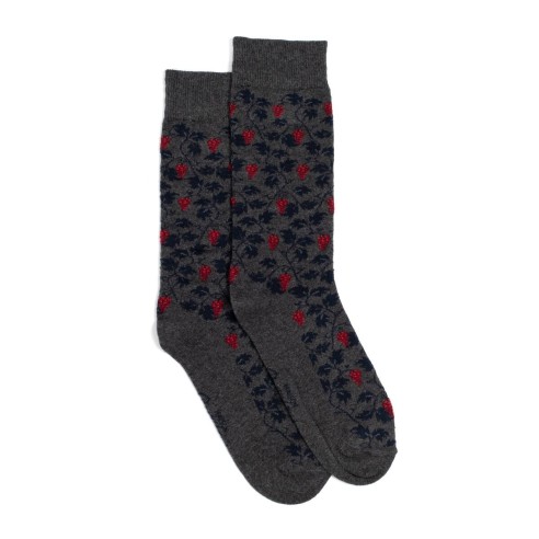 Nos chaussettes homme "Vigne" anthracite - Maison Broussaud