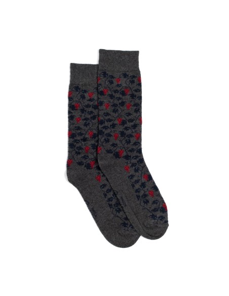 Nos chaussettes homme "Vigne" anthracite - Maison Broussaud