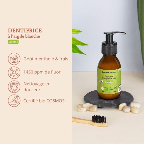 Dentifrice en pâte à la menthe