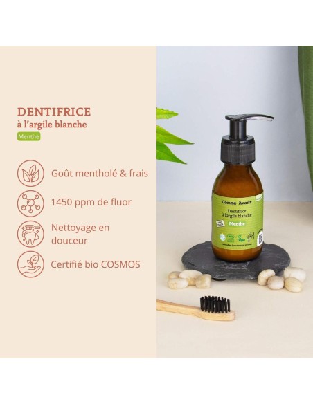 Dentifrice en pâte à la menthe