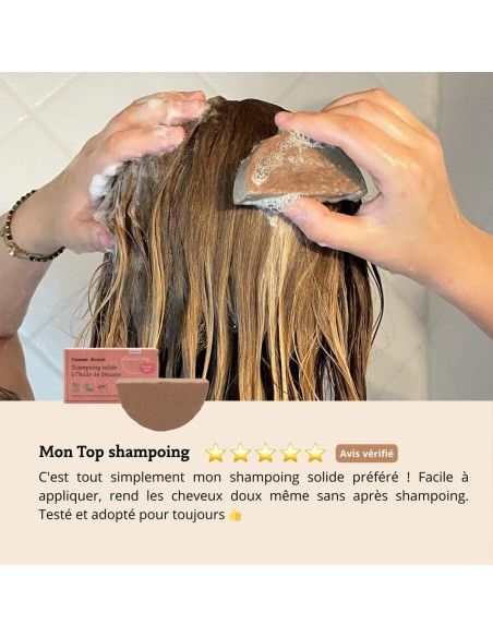 Shampoing solide cheveux gras à l'huile de sésame
